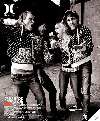 Paramore Hurley Hoodie Ad